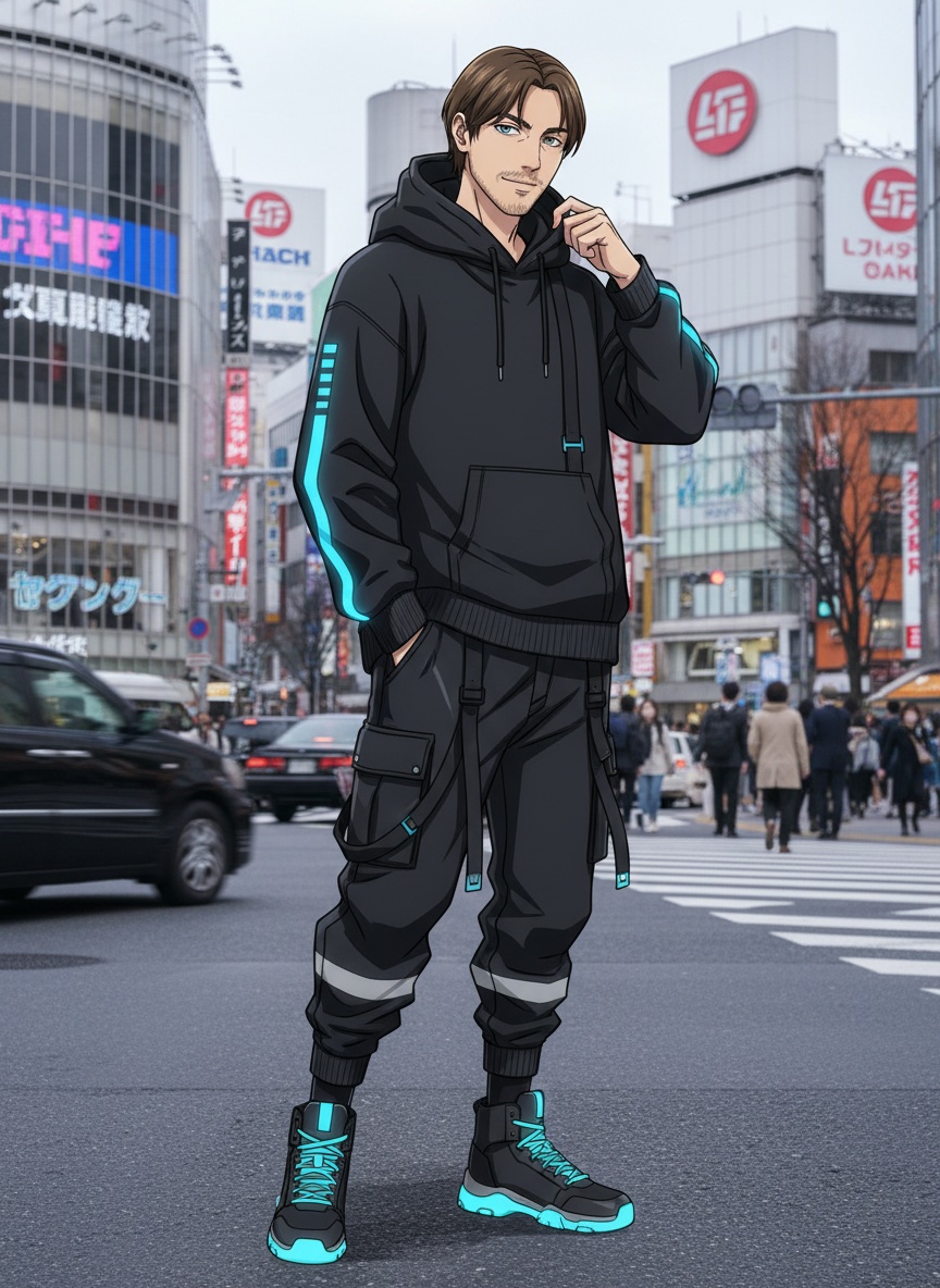 Anime Streetwear AI effect example for website hero image