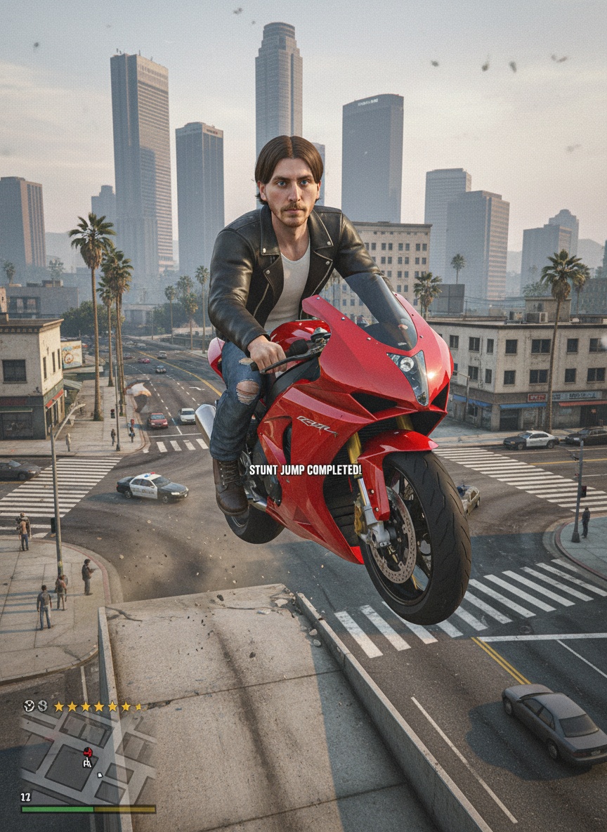 GTA Character AI effect example for youtube thumbnail