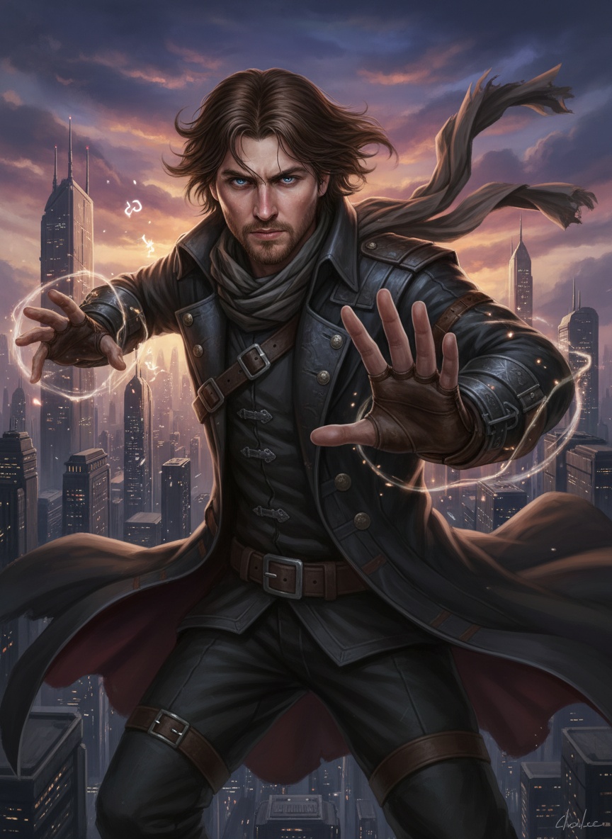 Hero Splash Art AI effect example for business card photo