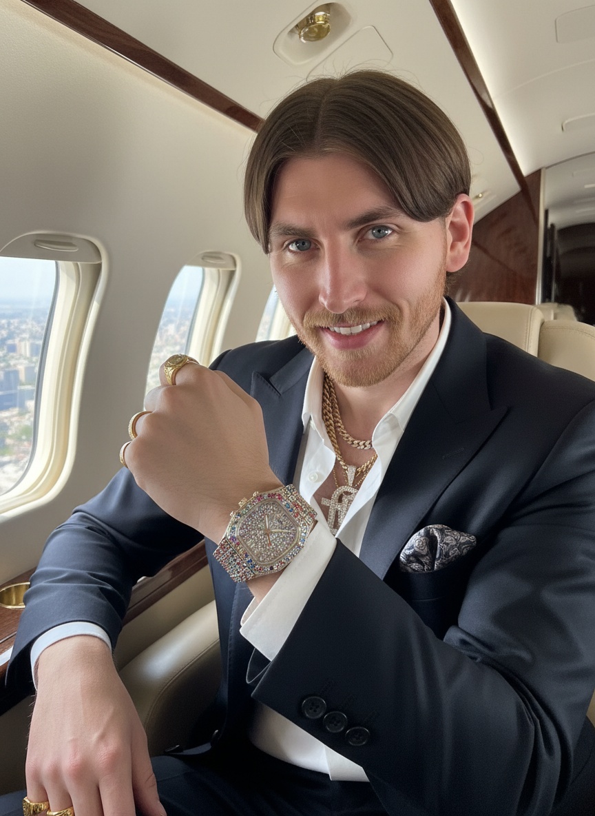 Luxury Watch Close-up AI effect example for dating profile