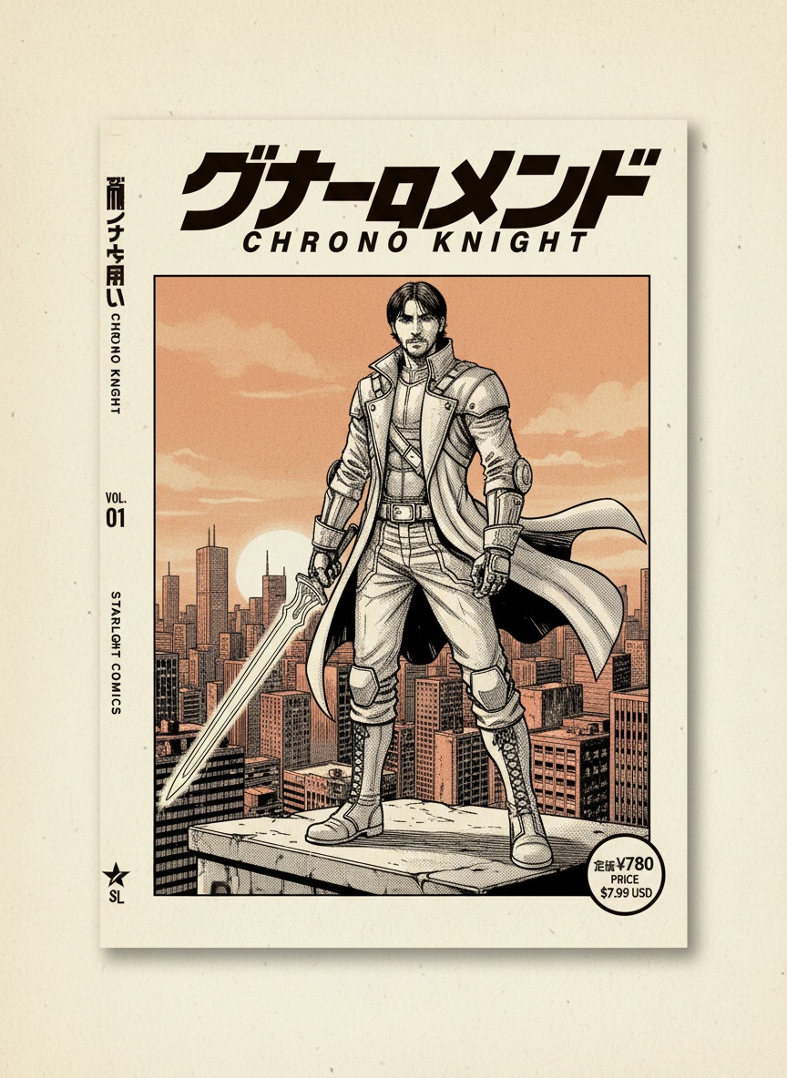 Manga Dust Jacket AI effect example for instagram post
