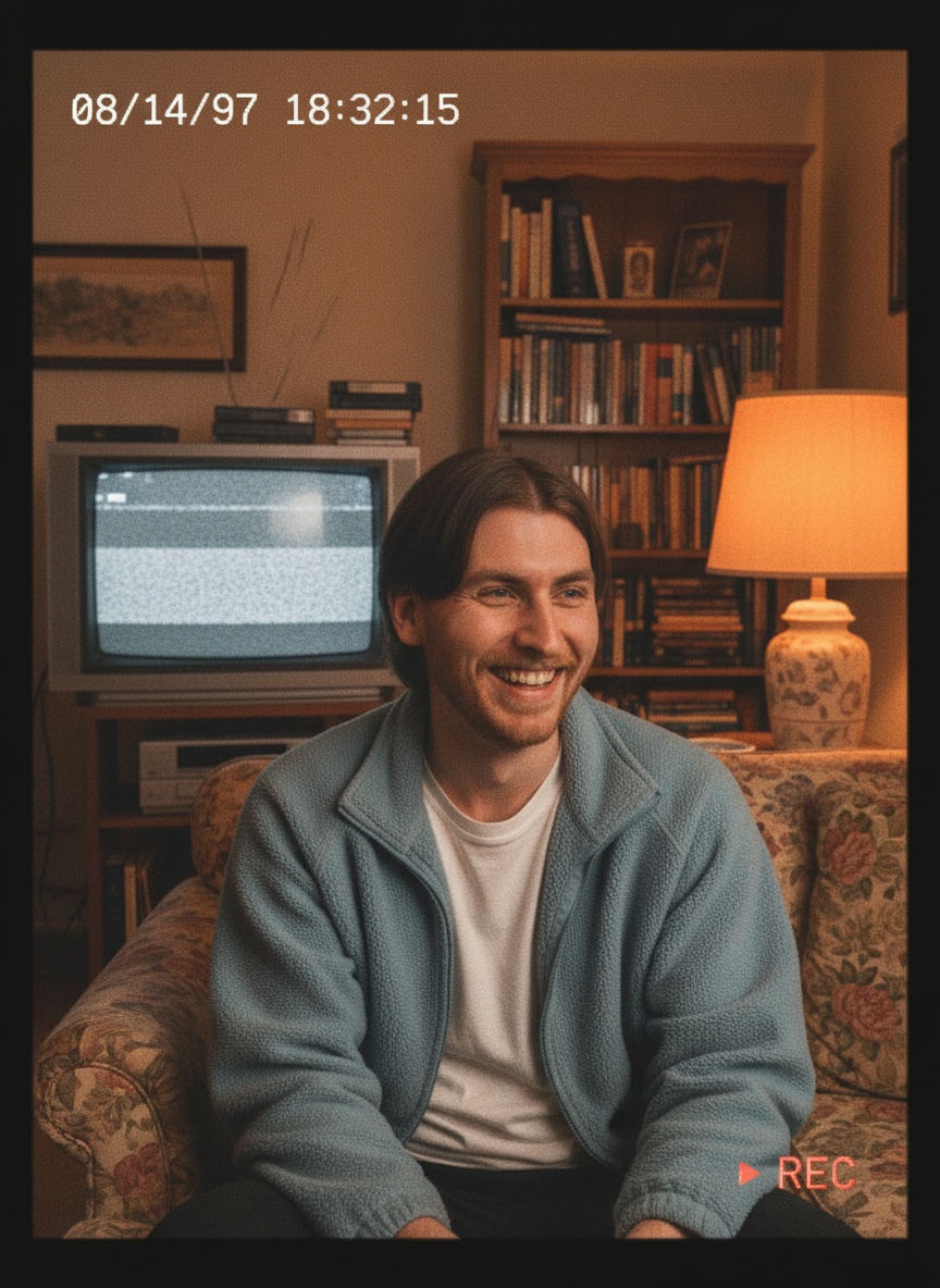 Retro Home Video AI effect example for instagram post