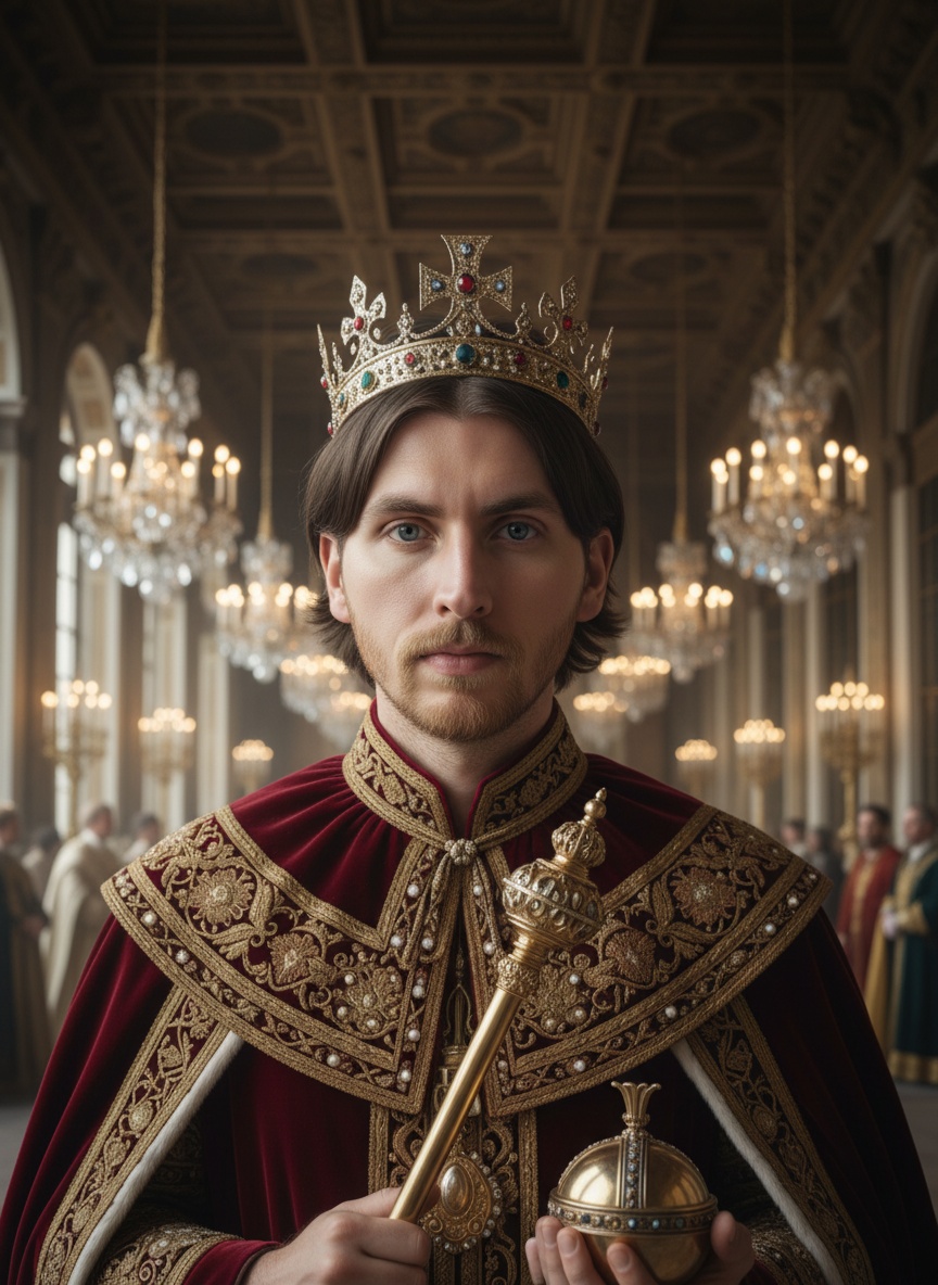 Royal Coronation AI effect example for tinder profile