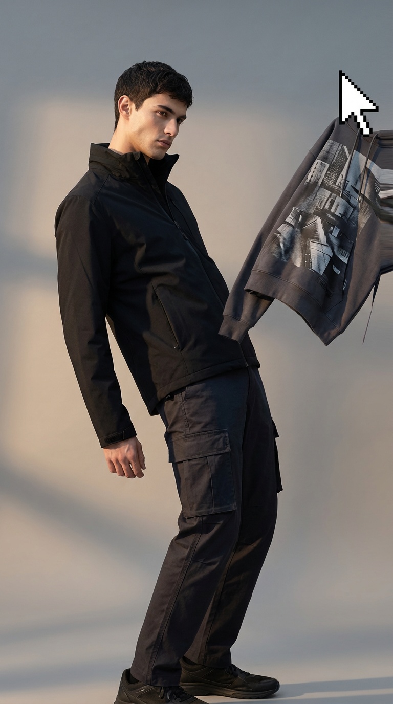 Choose a garment to try on with AI