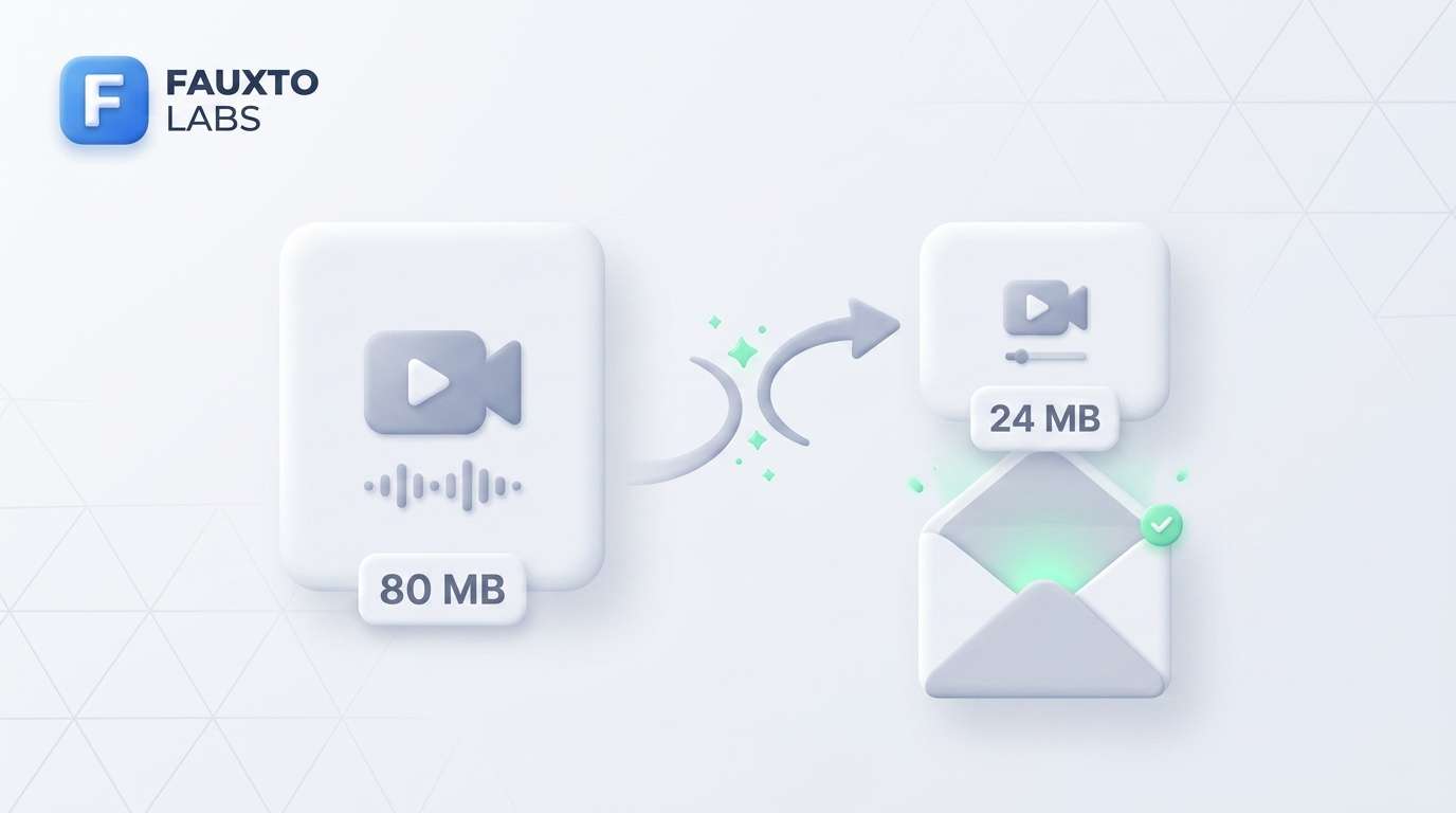 Compressing video for email attachments to fit under 25 MB limits
