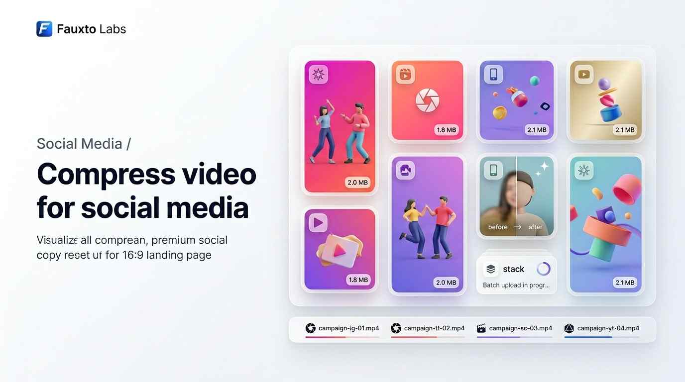 Compressing video for social media platforms like Instagram, TikTok, and Twitter