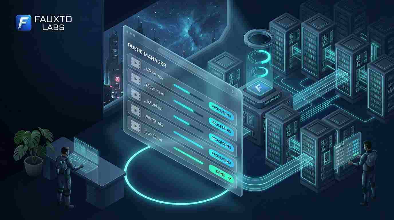 Batch video compression interface showing multiple videos being processed simultaneously with individual progress bars
